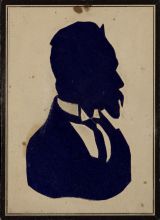 Е.С. Кругликова. Портрет Валерия Брюсова.  Россия. 1910-е. Силуэт Е.С. Кругликова. Портрет Валерия Брюсова.  Россия. 1910-е. Силуэт
