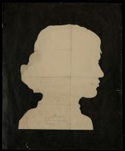 В.Я. Брюсов. Портрет И.М. Брюсовой.  Москва. 1897.Силуэт В.Я. Брюсов. Портрет И.М. Брюсовой.  Москва. 1897.Силуэт