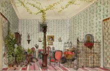 А.И. Тихобразов. Интерьер с курильщиком. 1846. Бумага, акварель, гуашь, карандаш А.И. Тихобразов. Интерьер с курильщиком. 1846. Бумага, акварель, гуашь, карандаш