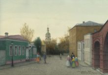 Крутицкая улица. 27x39. Бумага, акварель. 2016 Крутицкая улица. 27x39. Бумага, акварель. 2016