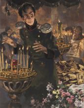 Николаев А.В. иллюстрация к Пиковой даме бумага, гуашь 1978 Николаев А.В. иллюстрация к Пиковой даме бумага, гуашь 1978