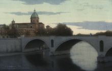 Roma. Ponte Principe Amedeo.32x50 cm, Бумага, акварель, 2018