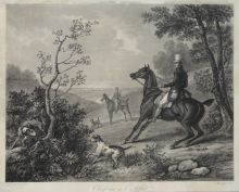 Jazet J. P. M. по оригиналу Vernet C. Охотничья травля. Париж. 1827. Бумага, акватинта Jazet J. P. M. по оригиналу Vernet C. Охотничья травля. Париж. 1827. Бумага, акватинта