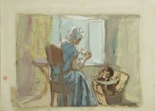 В. В. Фаворская. У бабушки. Из серии "Детство А. С. Пушкина" В. В. Фаворская. У бабушки. Из серии "Детство А. С. Пушкина"