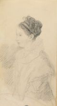 Портрет Екатерины Павловны Бакуниной (1795-1869). 1811-1813. О. А. Кипренский. Бумага, карандаш итальянский Портрет Екатерины Павловны Бакуниной (1795-1869). 1811-1813. О. А. Кипренский. Бумага, карандаш итальянский