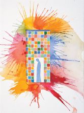 Миммо Паладино. Рай, Песнь III, Пиккарда Донати. Коллаж, чернила, бумага, 40х30 см Миммо Паладино. Рай, Песнь III, Пиккарда Донати. Коллаж, чернила, бумага, 40х30 см