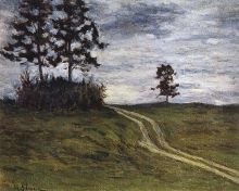 И.И. Левитан (1860 − 1900). "…Вновь я посетил". Картон, масло. 1898-1899 И.И. Левитан (1860 − 1900). "…Вновь я посетил". Картон, масло. 1898-1899