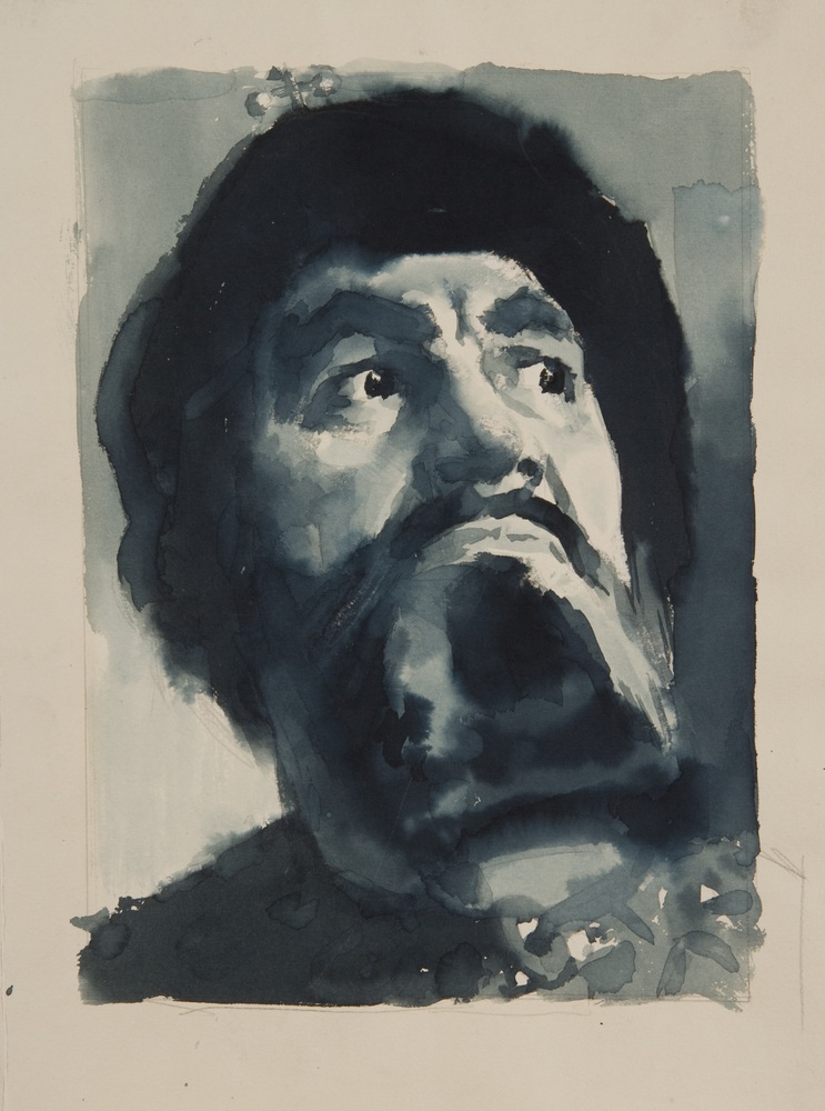 Е.А. Кибрик Борис Иллюстрация к драме А.С. Пушкина «Борис Годунов». 1962 Бумага, чернила, кисть Е.А. Кибрик Борис Иллюстрация к драме А.С. Пушкина «Борис Годунов». 1962 Бумага, чернила, кисть