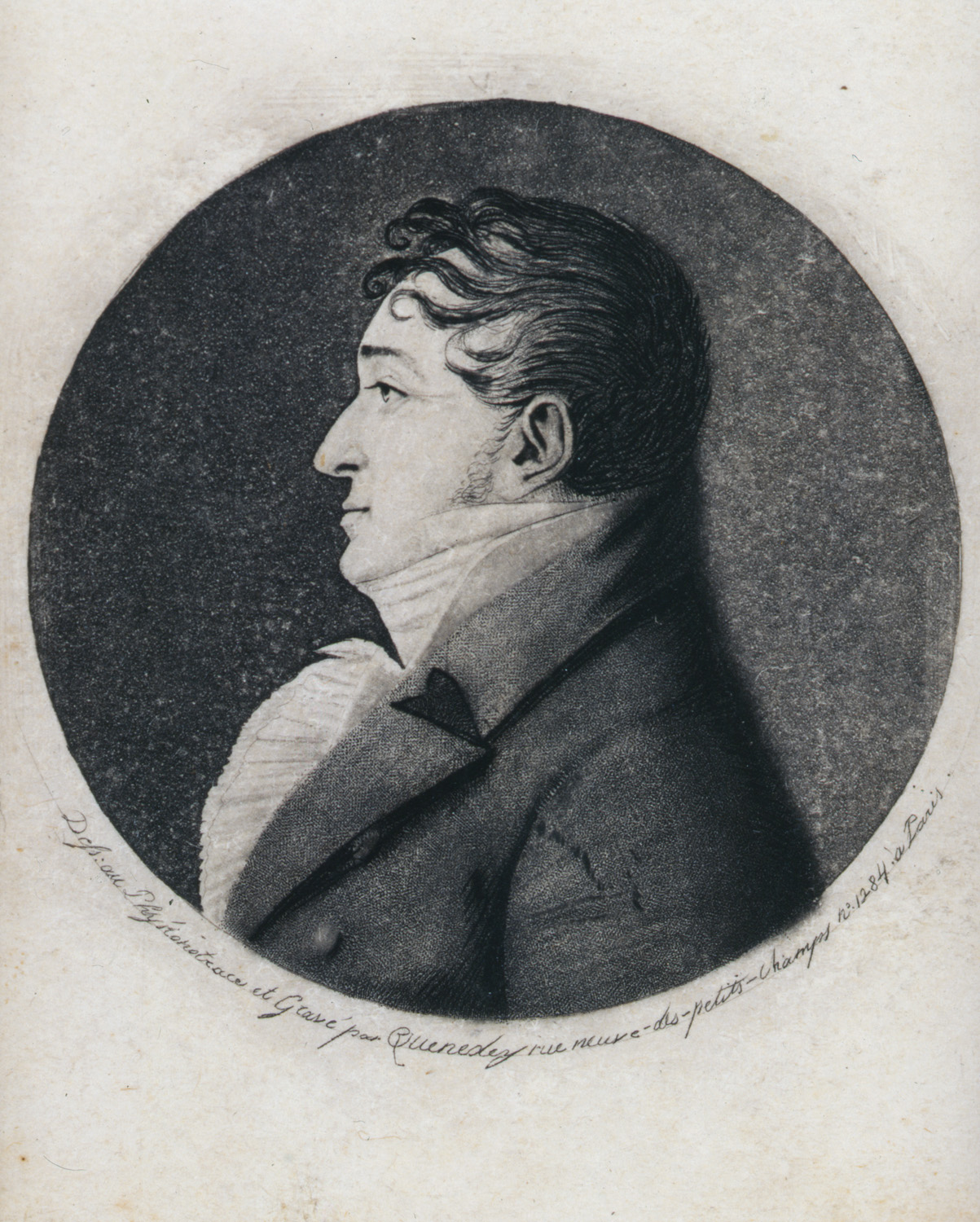 Василий Львович Пушкин (1766-1830). Э. Кенеди. Физионотрас. Гравюра лависом. 1803