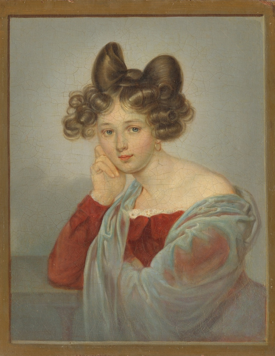 Неизвестный художник Портрет Э.Ф. Тютчевой, первой жены поэта. Начало 1830-х  Картон, масло
