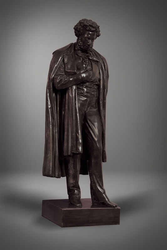 Опекушин А.М. (1841 - 1923). Модель памятника А.С. Пушкину в Москве. Конец XIX в. Шпиатр, тонировка Опекушин А.М. (1841 - 1923). Модель памятника А.С. Пушкину в Москве. Конец XIX в. Шпиатр, тонировка