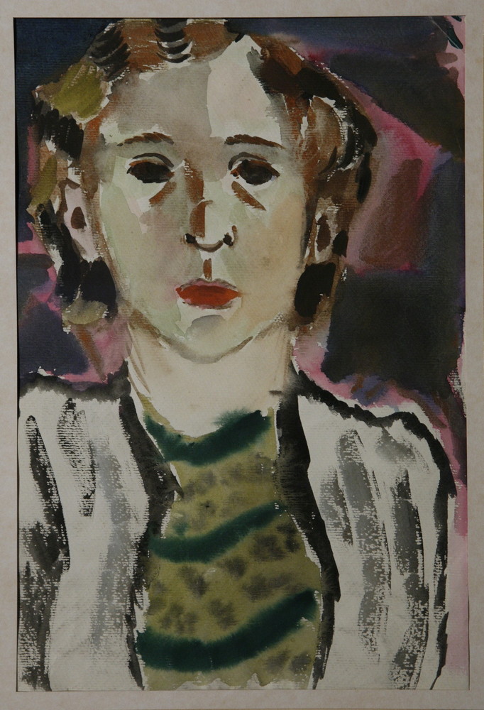 Т.А. Маврина Автопортрет. 1939 Бумага, акварель Т.А. Маврина Автопортрет. 1939 Бумага, акварель