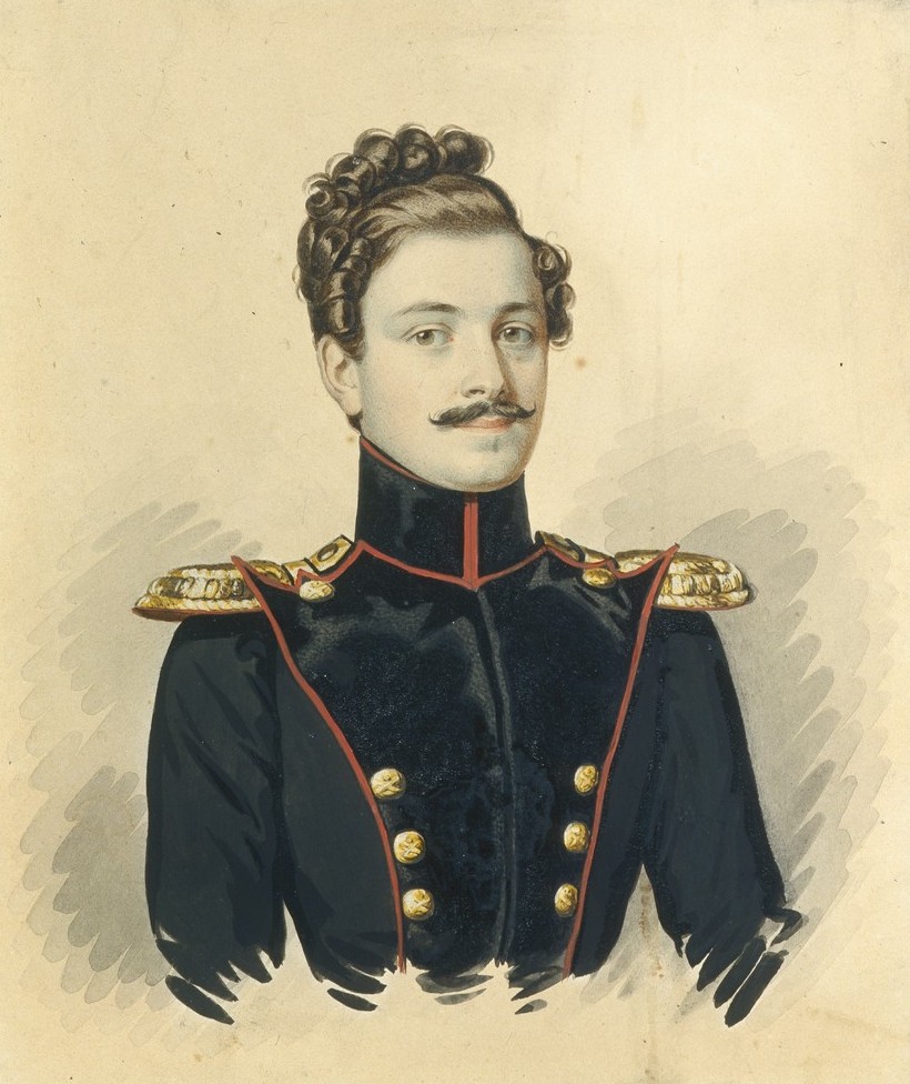 А.Д. Раевский. К. К. Гампельн. Конец 1830-х. Бумага, акварель, белила, лак А.Д. Раевский. К. К. Гампельн. Конец 1830-х. Бумага, акварель, белила, лак