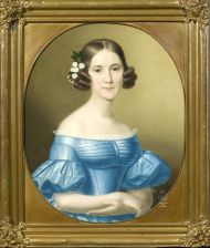 Неизвестный художник. Портрет А.М.Апраксиной. Около 1850. Холст, масло.