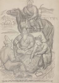 Кошой, Бакай и Сыргак играют в альчики. Бумага, карандаш. Кошой, Бакай и Сыргак играют в альчики. Бумага, карандаш.