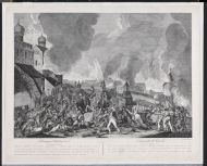 С. Карделли. Пожар Москвы в сентябре 1812 года. 1810-е. Резец.