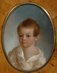 Портрет А.С. Пушкина-ребенка. Ксавье-де Местр (?). 1802. Металлическая пластина, масло.