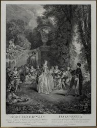 Л.Карс по живописному оригиналу Ж.-А. Ватто, 1718-19 г. Венецианский праздник. 1732 г. Офорт, резец. Л.Карс по живописному оригиналу Ж.-А. Ватто, 1718-19 г. Венецианский праздник. 1732 г. Офорт, резец.
