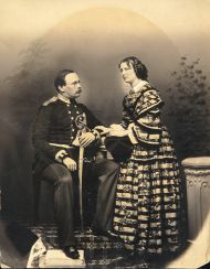 Портрет  Н.М. и О.П. Орловых. Начало 1860-х. Неизвестный фотограф.
