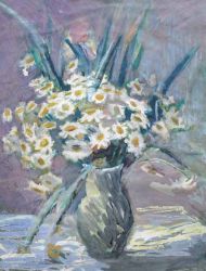 В. Деопик. Шар ромашек, этюд. Гуашь, бумага В. Деопик. Шар ромашек, этюд. Гуашь, бумага