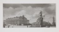 Проект памятника А.С. Пушкину в Ленинграде, скульптор Б.Д. Королев. 1937. Серебряно-желатиновый отпечаток.
