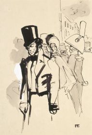 П.Л. Бунин. Иллюстрация к стихотворению А.С. Пушкина. 1970-е