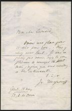 Записка И.С. Тургенева к Юберу Леонару. Париж. 18 марта 1875 года.