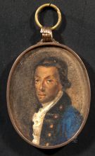 Неизвестный художник с оригинала 1780-х. И.А. Ганнибал. Третья четверть XIX в. Картон, акварель, гуашь, лак.