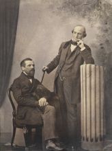 К.А. Бергнер. Портрет М.П. Погодина и И.Ф. Мамонтова. Москва. 1850-е. Отпечаток на солёной бумаге, акварель, лак К.А. Бергнер. Портрет М.П. Погодина и И.Ф. Мамонтова. Москва. 1850-е. Отпечаток на солёной бумаге, акварель, лак