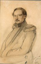 Константин Карлович Данзас (1801–1870). Неизвестный художник. 1836, Россия. Бумага, карандаш Константин Карлович Данзас (1801–1870). Неизвестный художник. 1836, Россия. Бумага, карандаш