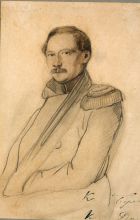 Константин Карлович Данзас (1801–1870). Неизвестный художник. 1836, Россия. Бумага, карандаш