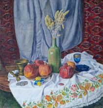 Л.Байрамова. Натюрморт с зеленой бутылкой. 2017 Л.Байрамова. Натюрморт с зеленой бутылкой. 2017