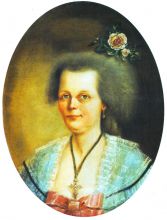Портрет неизвестной с цветами в волосах. Неизвестный художник. Холст, масло. 1780-е.