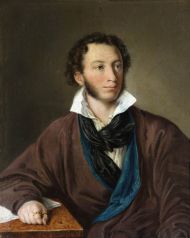 Н.Н. Ге с оригинала О.А. Кипренского 1827 года, 1874. Александр Сергеевич Пушкин (1799–1837). Холст, масло Портрет Пушкина работы Тропинина