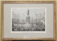 А.Б. Шлипер. Открытие памятника А.С. Пушкину в Москве в 1880 году. 1881. Ксилография.