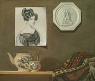 А. Жабский. Натюрморт с портретом Анны Олениной