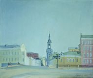 А. Жабский. Улица Пятницкая. 1984 г. Москва. 