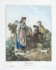 Лифляндцы; 22,5х18,5. Офорт, акватинта, цв. печать Грав. А.Манц