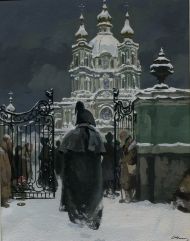 Николаев А.В. иллюстрация к Пиковой даме бумага, гуашь 1978