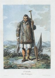 Остяк; 21,7х15,8. Офорт, акватинта, цв. печать Рисовал и грав. Е.Корнеев