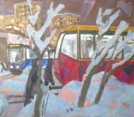 В. Куцевич.  Остановка Новогиреево. 2010. Холст,масло