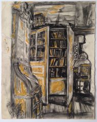 В. Куцевич.  В комнатах.  2000. Бумага, уголь,пастель