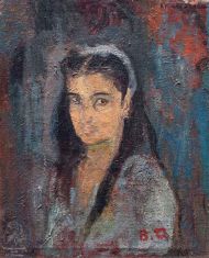 В. Деопик. Автопортрет в голубом. Холст, масло