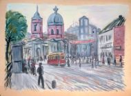 Н.В.Кузьмин. Арбатская площадь, 1930-е гг.