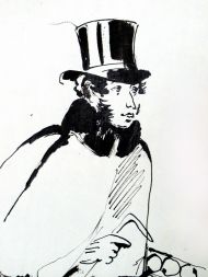 Н.В. Кузьмин. Пушкин на набережной Невы, 1932.