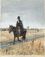 Пластов А.А. (1893-1972) Пушкин в Болдине. Из цикла иллюстраций к повести "Капитанская дочка". 1949. Бумага, гуашь Пластов А.А. (1893-1972) Пушкин в Болдине. Из цикла иллюстраций к повести "Капитанская дочка". 1949. Бумага, гуашь